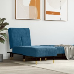 vidaXL Sofá diván de terciopelo azul