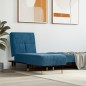vidaXL Sofá diván de terciopelo azul vidaXL Sofá diván de terciopelo azul