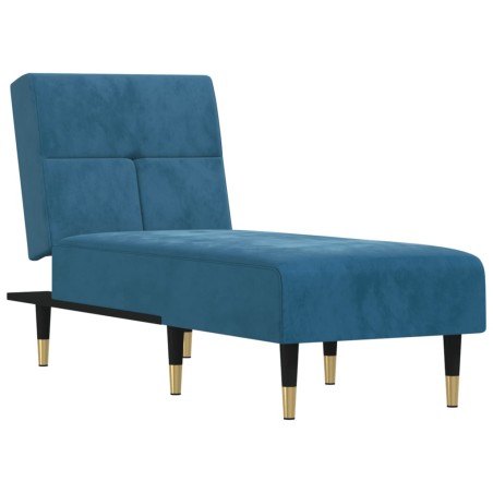vidaXL Sofá diván de terciopelo azul