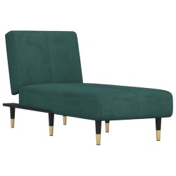 vidaXL Sofá diván de terciopelo verde oscuro