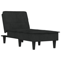 vidaXL Sofá diván de terciopelo negro