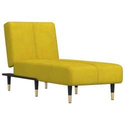 vidaXL Sofá diván de terciopelo amarillo