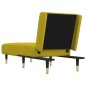 vidaXL Sofá diván de terciopelo amarillo vidaXL Sofá diván de terciopelo amarillo