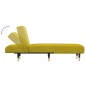 vidaXL Sofá diván de terciopelo amarillo vidaXL Sofá diván de terciopelo amarillo