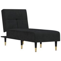 vidaXL Sofá diván de terciopelo negro