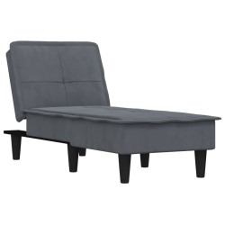 vidaXL Sofá diván de terciopelo gris oscuro