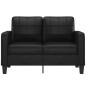 vidaXL Sofá de 2 plazas de cuero sintético negro 120 cm vidaXL Sofá de 2 plazas de cuero sintético negro 120 cm