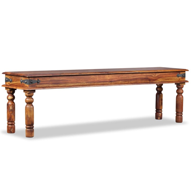 vidaXL Banco estilo castillo madera maciza de sheesham 160x35x45 cm vidaXL Banco estilo castillo madera maciza de sheesham 160x35x45 cm