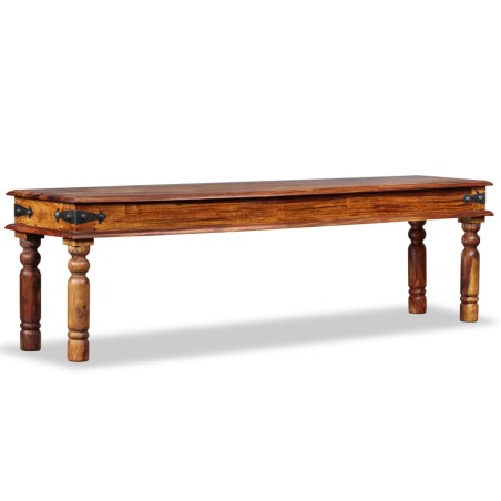 vidaXL Banco estilo castillo madera maciza de sheesham 160x35x45 cm
