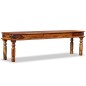 vidaXL Banco estilo castillo madera maciza de sheesham 160x35x45 cm vidaXL Banco estilo castillo madera maciza de sheesham 160x35x45 cm