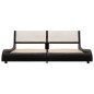 vidaXL Estructura de cama con LED cuero PE blanco y negro 160x200 cm vidaXL Estructura de cama con LED cuero PE blanco y negro 160x200 cm