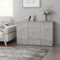 vidaXL Aparador de madera contrachapada gris hormigón 120x35,5x75 cm vidaXL Aparador de madera contrachapada gris hormigón 120x35,5x75 cm