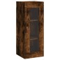 vidaXL Aparador de madera contrachapada roble ahumado 34,5x34x180 cm vidaXL Aparador de madera contrachapada roble ahumado 34,5x34x180 cm