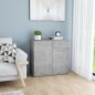 vidaXL Aparador de madera contrachapada gris hormigón 80x36x75 cm vidaXL Aparador de madera contrachapada gris hormigón 80x36x75 cm