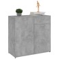vidaXL Aparador de madera contrachapada gris hormigón 80x36x75 cm vidaXL Aparador de madera contrachapada gris hormigón 80x36x75 cm
