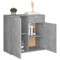 vidaXL Aparador de madera contrachapada gris hormigón 80x36x75 cm vidaXL Aparador de madera contrachapada gris hormigón 80x36x75 cm