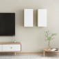 vidaXL Mueble de TV 2 uds contrachapada blanco y roble 30,5x30x60 cm vidaXL Mueble de TV 2 uds contrachapada blanco y roble 30,5x30x60 cm