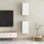 vidaXL Mueble de TV 2 uds contrachapada blanco y roble 30,5x30x60 cm vidaXL Mueble de TV 2 uds contrachapada blanco y roble 30,5x30x60 cm