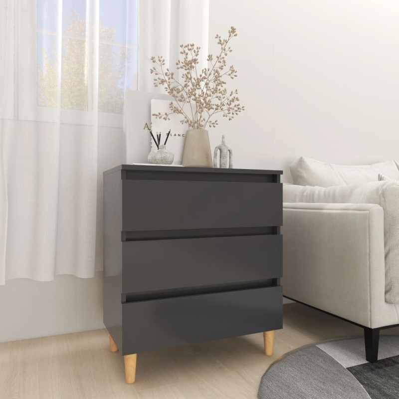 vidaXL Aparador de madera contrachapada gris 60x35x69 cm vidaXL Aparador de madera contrachapada gris 60x35x69 cm