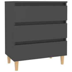 vidaXL Aparador de madera contrachapada gris 60x35x69 cm
