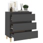 vidaXL Aparador de madera contrachapada gris 60x35x69 cm vidaXL Aparador de madera contrachapada gris 60x35x69 cm