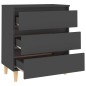 vidaXL Aparador de madera contrachapada gris 60x35x69 cm vidaXL Aparador de madera contrachapada gris 60x35x69 cm