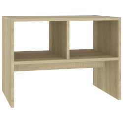 vidaXL Mesa auxiliar de madera contrachapada roble Sonoma 60x40x45 cm