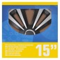 ProPlus Juego de tapacubos 4 unidades Terra plateado y negro 15" ProPlus Juego de tapacubos 4 unidades Terra plateado y negro 15"
