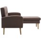 vidaXL Sofá con forma de L tapizado de tela marrón 186x136x79 cm vidaXL Sofá con forma de L tapizado de tela marrón 186x136x79 cm