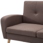 vidaXL Sofá con forma de L tapizado de tela marrón 186x136x79 cm vidaXL Sofá con forma de L tapizado de tela marrón 186x136x79 cm