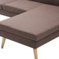 vidaXL Sofá con forma de L tapizado de tela marrón 186x136x79 cm vidaXL Sofá con forma de L tapizado de tela marrón 186x136x79 cm