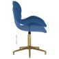 vidaXL Sillas de comedor giratorias 2 uds terciopelo azul