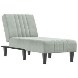 vidaXL Sofá diván de terciopelo gris claro