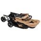 vidaXL Carrito para gemelos tandem de acero gris taupé vidaXL Carrito para gemelos tandem de acero gris taupé