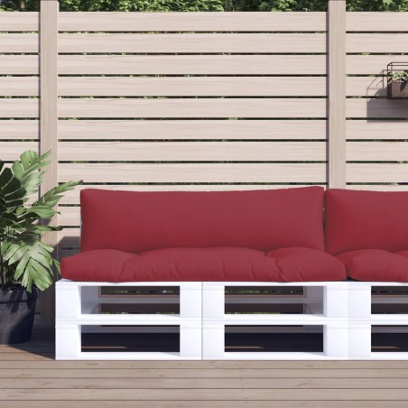 vidaXL Cojines para palets 2 unidades tela rojo