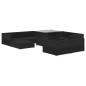 vidaXL Set muebles de jardín 10 piezas y cojines ratán sintético negro vidaXL Set muebles de jardín 10 piezas y cojines ratán sintético negro