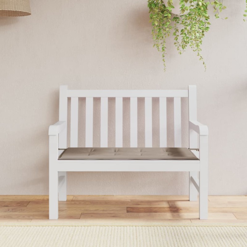 vidaXL Cojín de banco de jardín tela Oxford gris taupé 120x50x3 cm