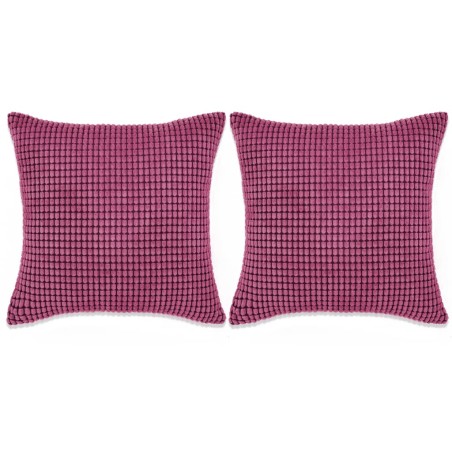 vidaXL Cojines de terciopelo 60x60 cm rosa 2 unidades