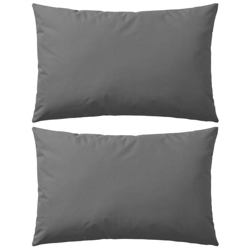 vidaXL Cojines para exteriores 2 unidades 60x40 cm gris
