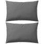 vidaXL Cojines para exteriores 2 unidades 60x40 cm gris