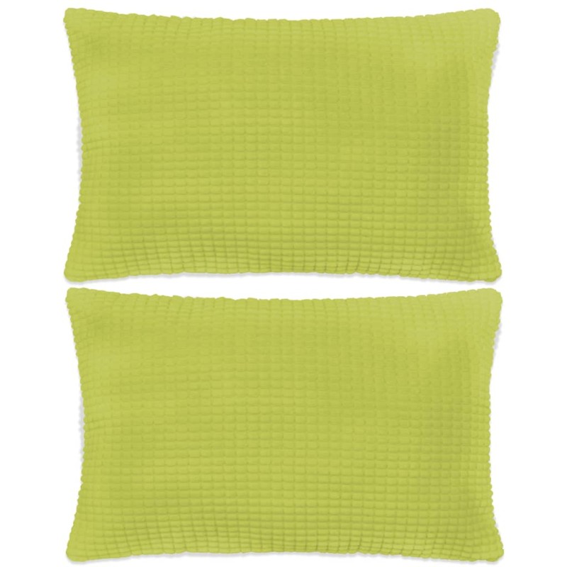 vidaXL Cojines de terciopelo 40x60 cm verde 2 unidades vidaXL Cojines de terciopelo 40x60 cm verde 2 unidades