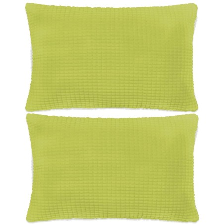 vidaXL Cojines de terciopelo 40x60 cm verde 2 unidades