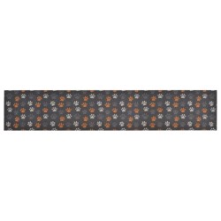 vidaXL Alfombra de cocina lavable terciopelo dibujo de patas 60x300 cm