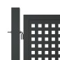 vidaXL Puerta de jardín acero gris antracita 300x150 cm