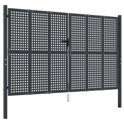 vidaXL Puerta de jardín acero gris antracita 300x250 cm