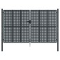 vidaXL Puerta de jardín acero gris antracita 300x250 cm vidaXL Puerta de jardín acero gris antracita 300x250 cm