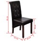 vidaXL Sillas de comedor 6 unidades cuero sintético marrón vidaXL Sillas de comedor 6 unidades cuero sintético marrón