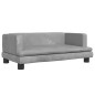 vidaXL Cama para perros de terciopelo gris claro 80x45x30 cm