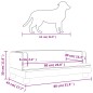 vidaXL Cama para perros de terciopelo gris claro 80x45x30 cm