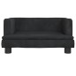 vidaXL Cama para perros de terciopelo negro 60x40x30 cm